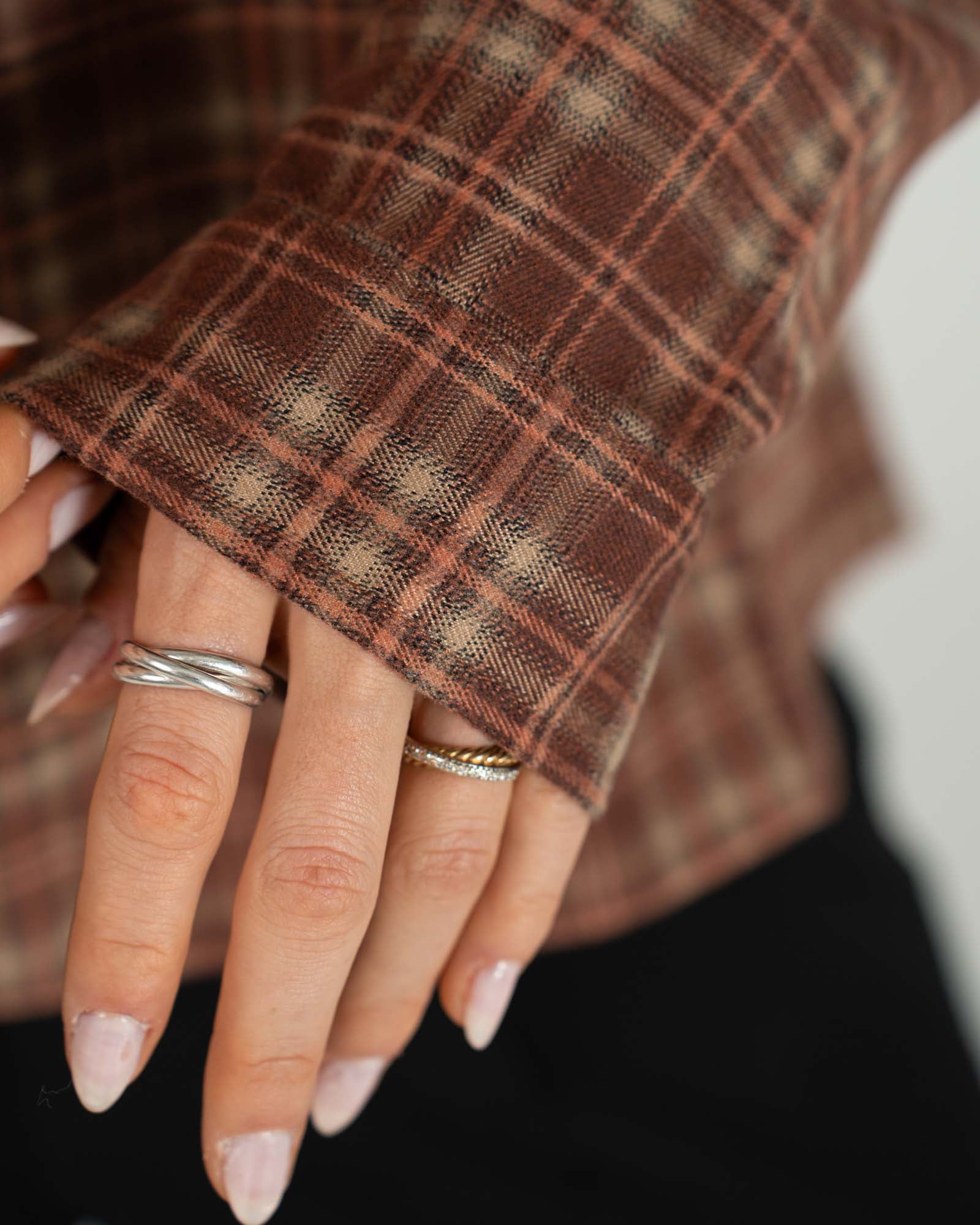 Checkered flannel shirt Bordeaux